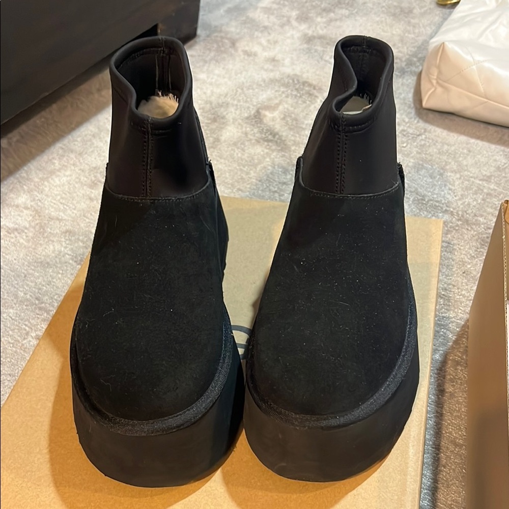 Black Platform Ankle Boots